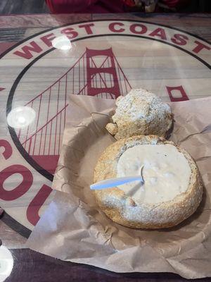 Clam chowder bowl