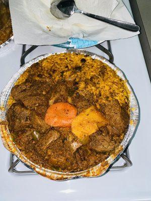 Beef Stew w. Rice & Gandules