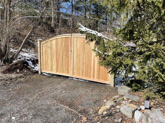 Custom Arch Gate in Cedar Wood Fort Montgomery