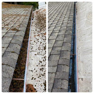 Roof cleaning, treatment Gutter cleaning