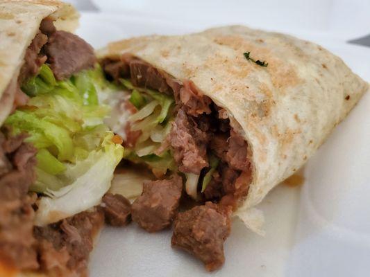 Steak burrito