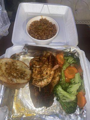 Redfish & Shrimp Plate