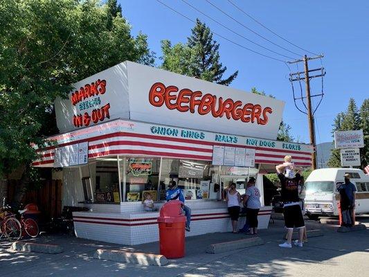 This is it. Mark's Beefburgers like a vintage old fashioned drive-thru burger joint.