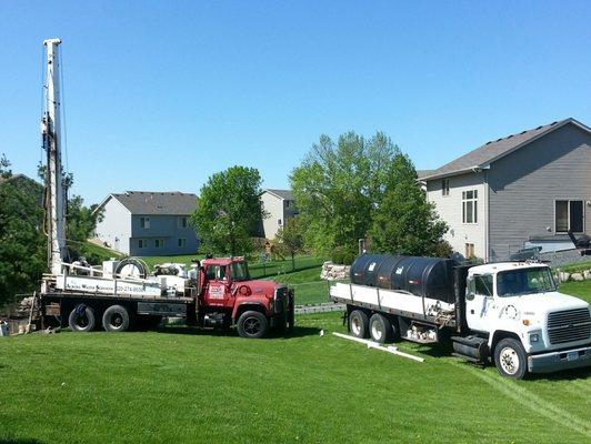 Residential well drilling