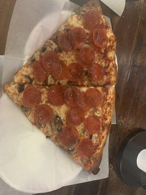 pepperoni and mushroom