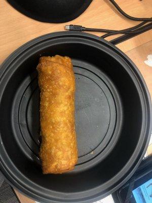 Shrimp egg rolls are huge and delicious