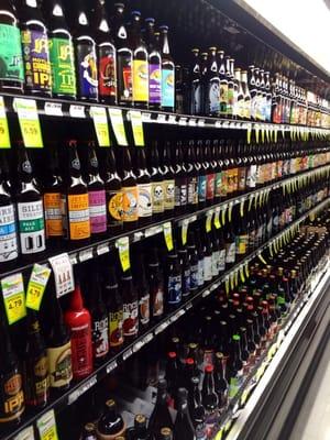 Single bottle of every microbrew beer imaginable.