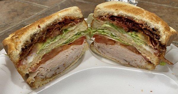 Turkey Club - delicious and perfect. They use tasty, quality turkey!