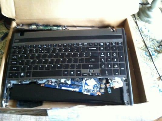 This is what was given back to me, my old keyboard, no replacement.