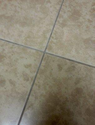 After grout cleaning.