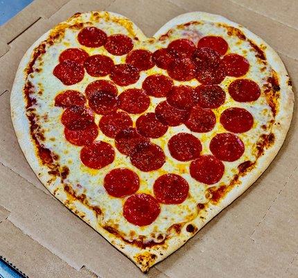 Heart Shaped Pizza For Valentine's Day