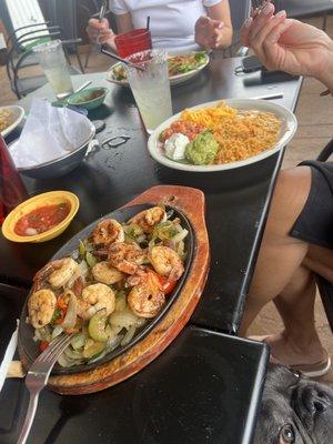 Shrimp fajitas some of the best I've had