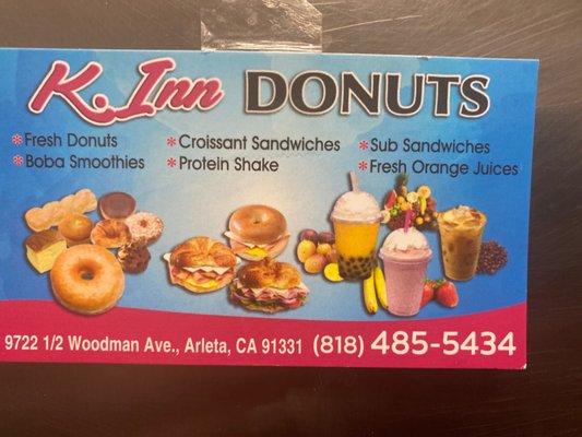 K Inn Donuts in town