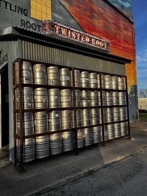 The entrance - Keg wall.