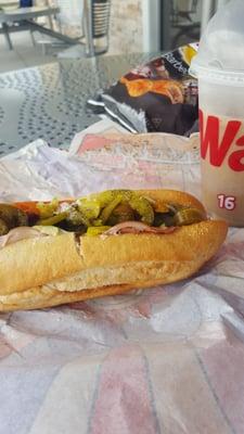 Italian Hoagie and Iced Coffee- Everything was delicious!!