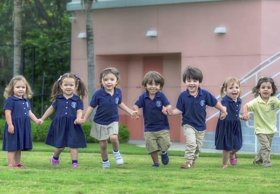 Children at Montessori School at Rosarian Academy having fun!