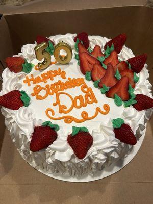 Fresh strawberry 10" cake