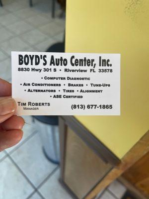 Boyd's Auto Center