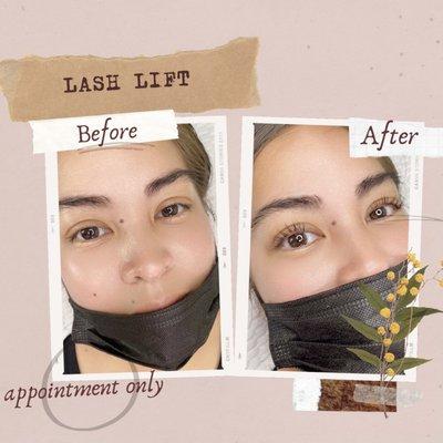 Lash lift and tint