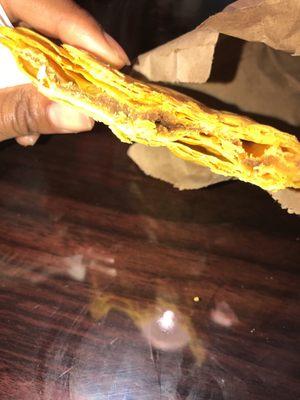 Dry, Burnt and nasty. Was craving a Jamaican patty and was highly disappointed