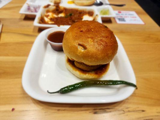 Chilli Garlic Vada Pav