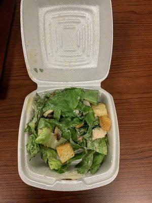 $6.50 Caesar salad with chicken LUNCH PORTION