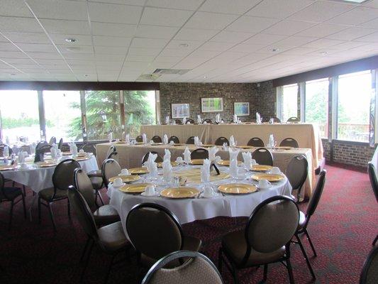 Head table setup when whole upstairs is used