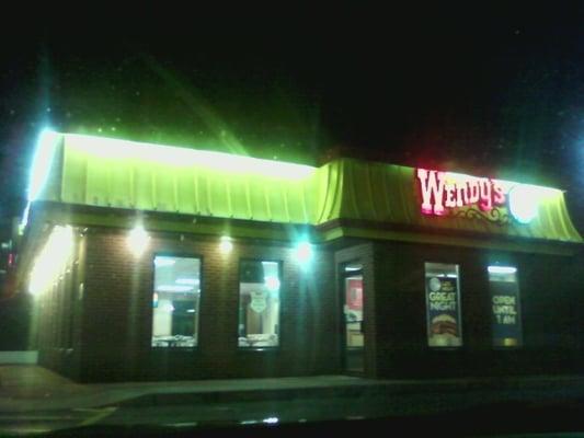 Storefront at night