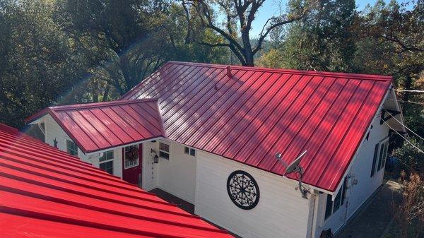 Beautiful red metal roof