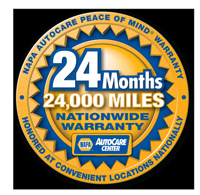 As a NAPA Autocare Center we offer a warranty backed by 1000's of locations.