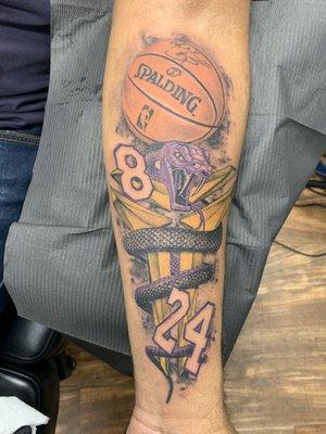 Kobe tattoo that Krystal (inkbykg) did!