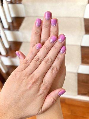 Gel manicure (with design)