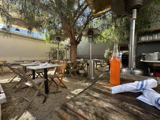 Inside - back courtyard seating area