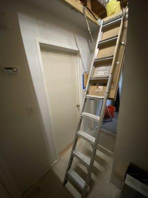 Expanded the access and installed an attic ladder