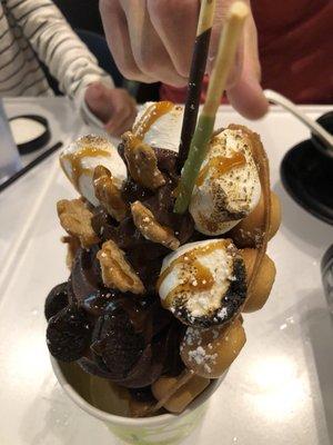 Yumm s'mores Bubble waffle