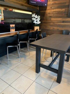 Tables to sit at or counter