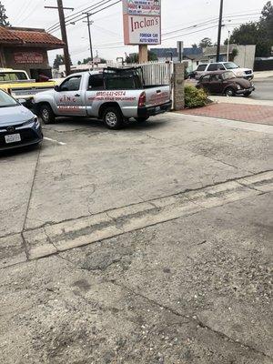 Work truck with glass replacements