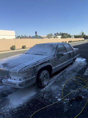 Beautiful cadillac being detailed here at Exclusive