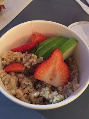 Steel cut oatmeal cup