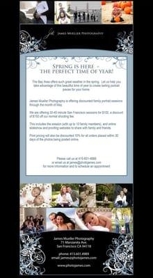 Spring Portrait Session Flyer