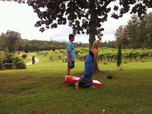 Winery corn hole!