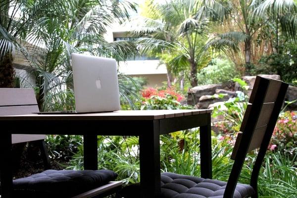 Outdoor work and meeting area