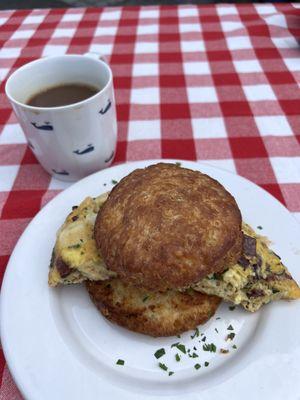 Buttermilk egg biscuit sandwich