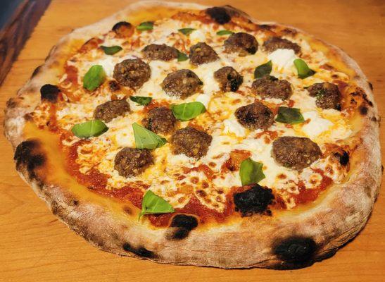 Meatball Pizza