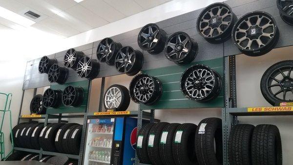 Rims and tires.