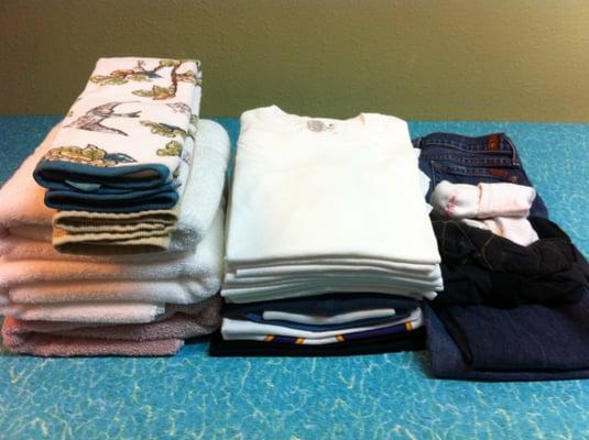 We will neatly fold all your laundry!