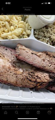 Brisket Tacos with 2 sides