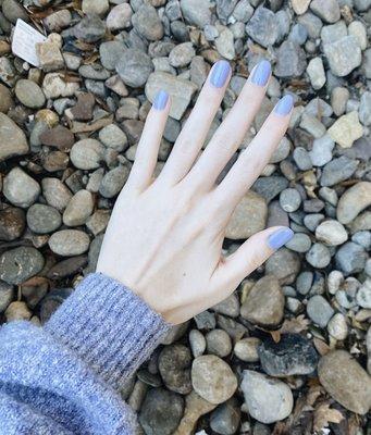 Lavender gel manicure