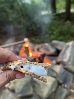 Making s'mores