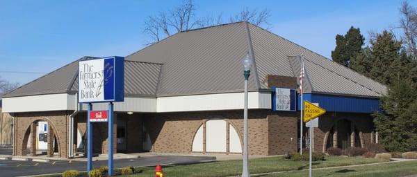 The Farmers State Bank at the corner of SR 43 (Prairie St.) and 4th St. in Brookston, Indiana.